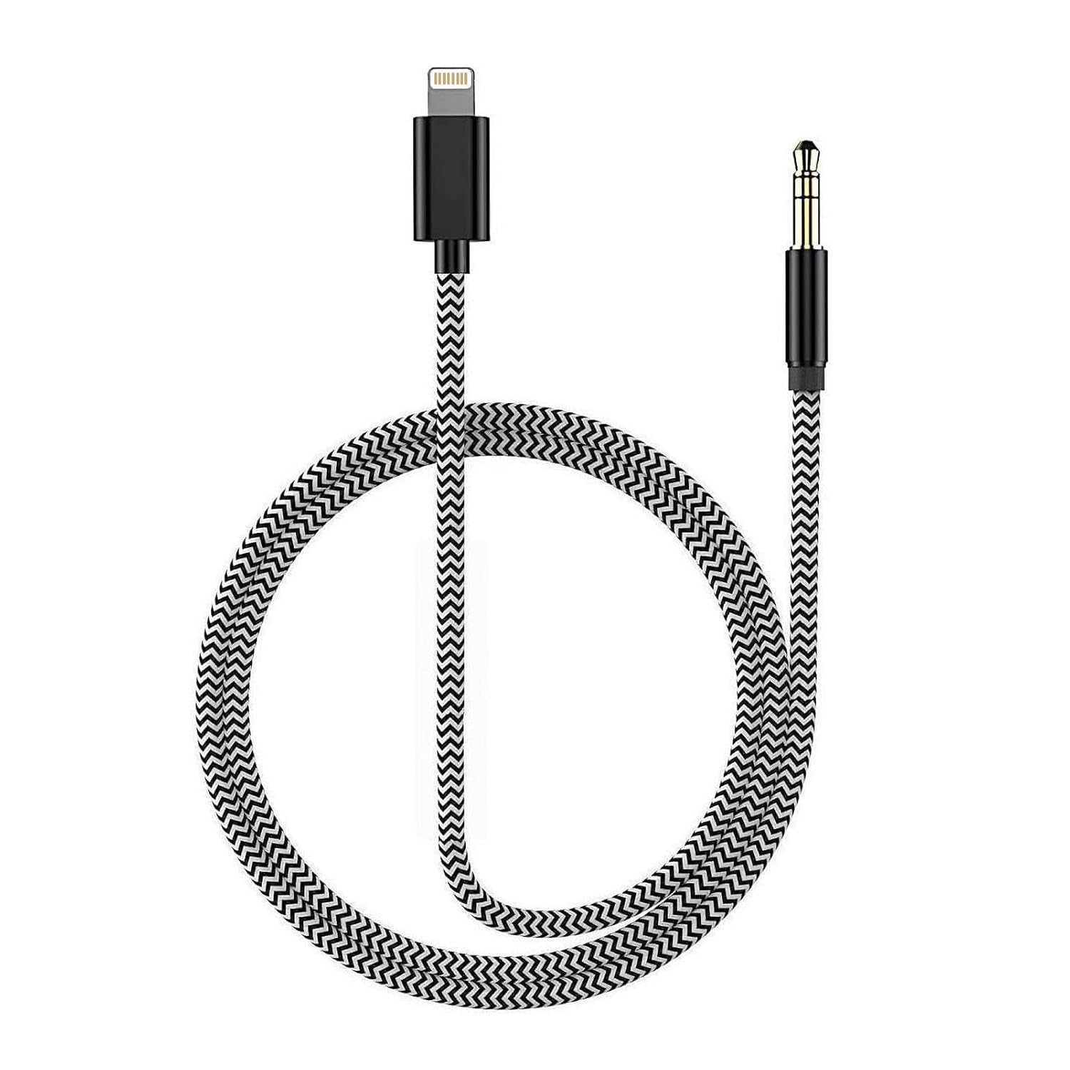 AUX Cord for Iphone, 3.3FT [Mfi Certified] Lightning to 3.5Mm AUX Audio Stereo Cable for Iphone 14/13/ 12/11/ XS/XR/X 8 7/ Ipad/Ipod to Headphone, Speaker, Home/Car Stereo, Support Ios 16