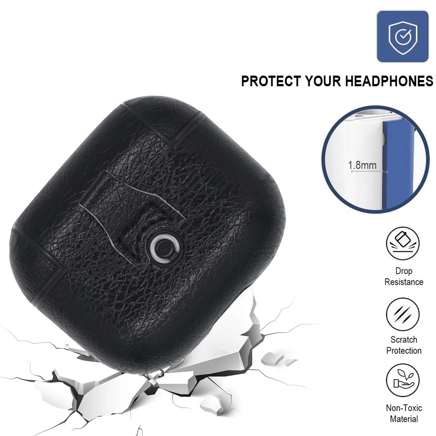 Case for Airpods 3 2021, Airpods 2021 Cover(3Rd Gen), Shockproof Case with Keychain Full-Body Protective[Support Wireless Charging LED Visible] Skin Case for Apple Airpods 3, Black