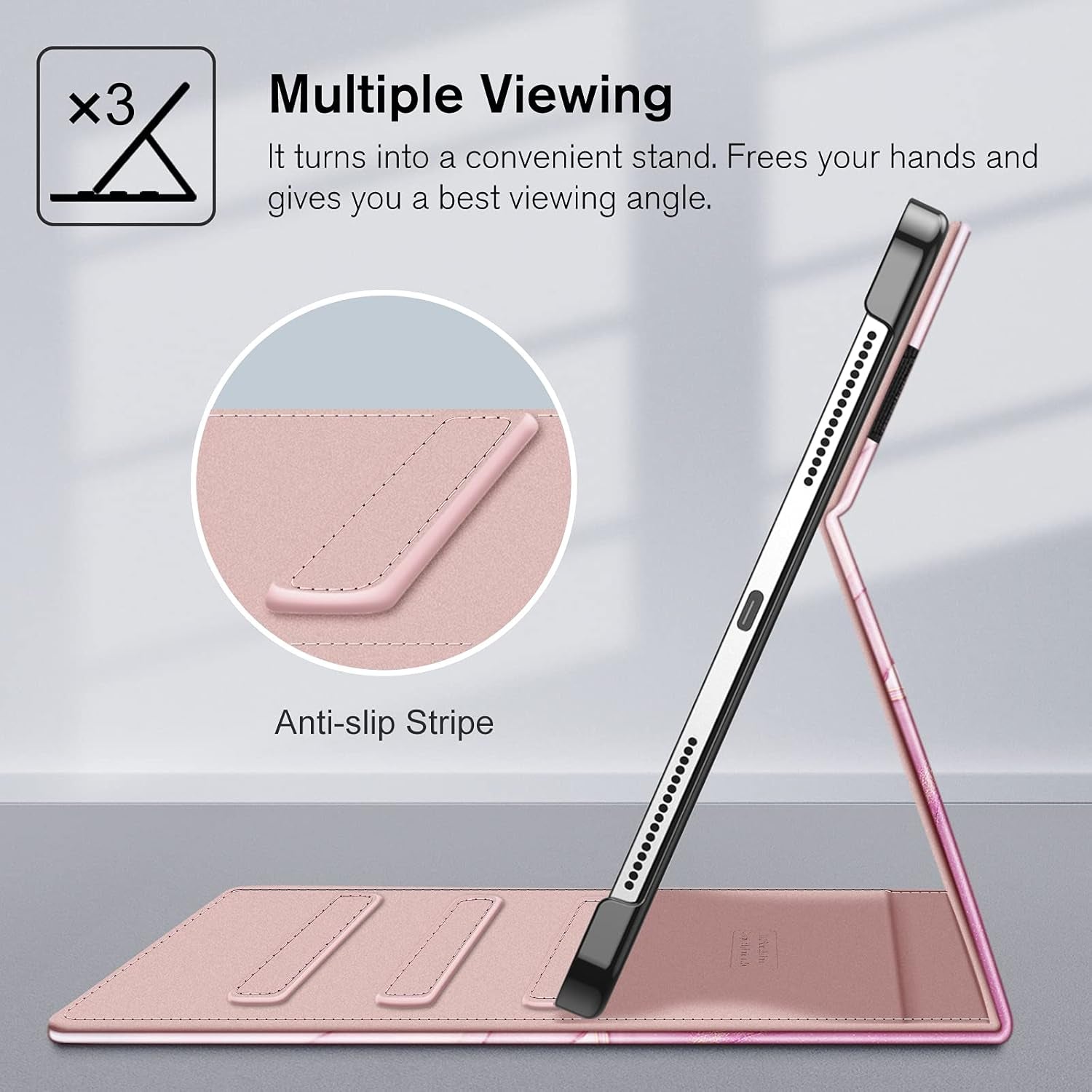 Folio Case for Ipad Pro 11-Inch (4Th / 3Rd Generation) 2022/2021 - Multiple Angles Viewing Stand Cover with Pencil Holder & Pocket, Also Fit Ipad Pro 11" 2Nd/1St Gen, Dreamy Marble