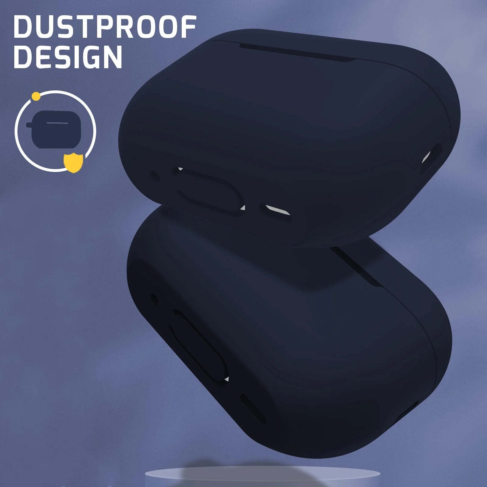 Airpods Pro 2 Case, Silicone Airpods Pro 2Nd Gen [2022] Cover with Keychain/Handstrap-Midnight Blue