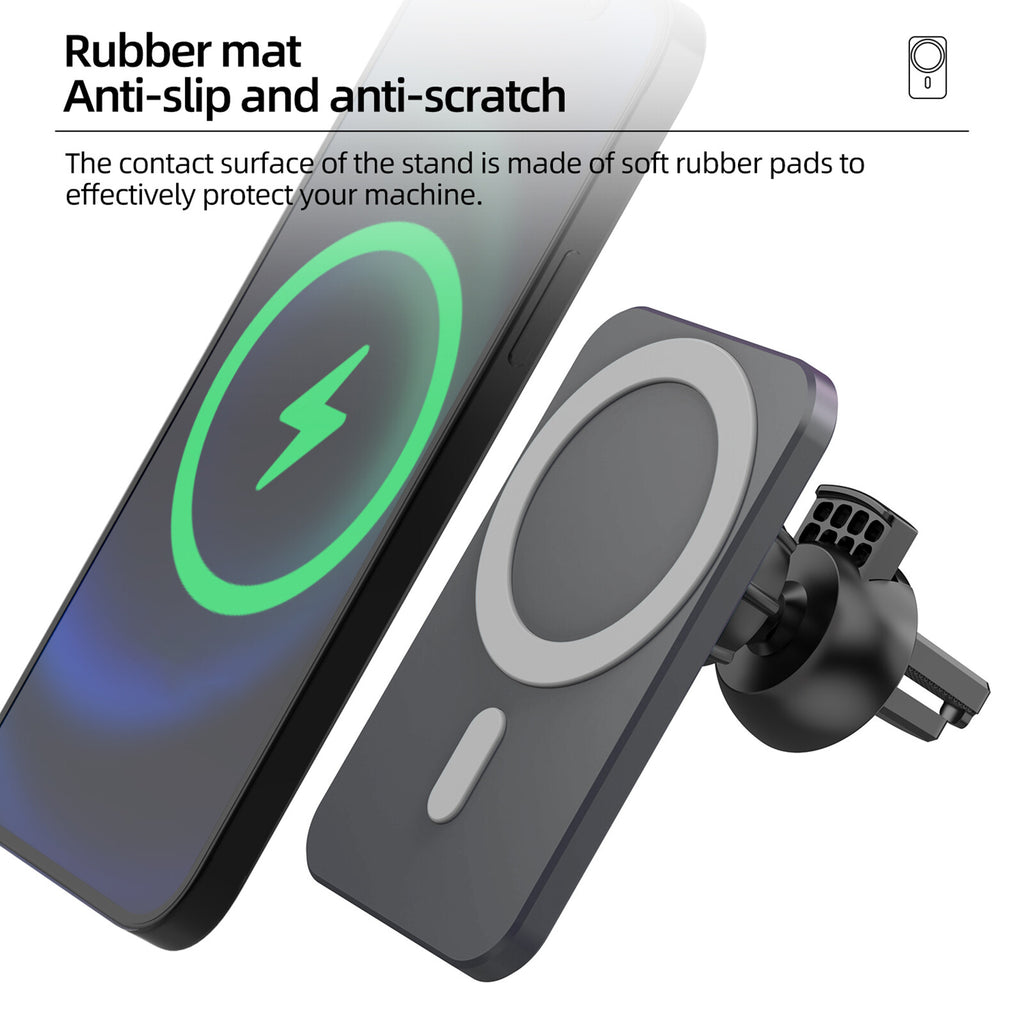 15W Wireless Magnetic Charger Car Mount Holder for Iphone 13 14 15 16 17 Pro Max