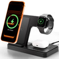15W Wireless Charger,3 in 1 Charging Station Compatible with Iphone 17 16 15 14 13 12 11 Pro Max plus XS XR X 8, Fast Charging Dock Compatible for Apple Watch&Airpods 4 3 Pro,No Adapter