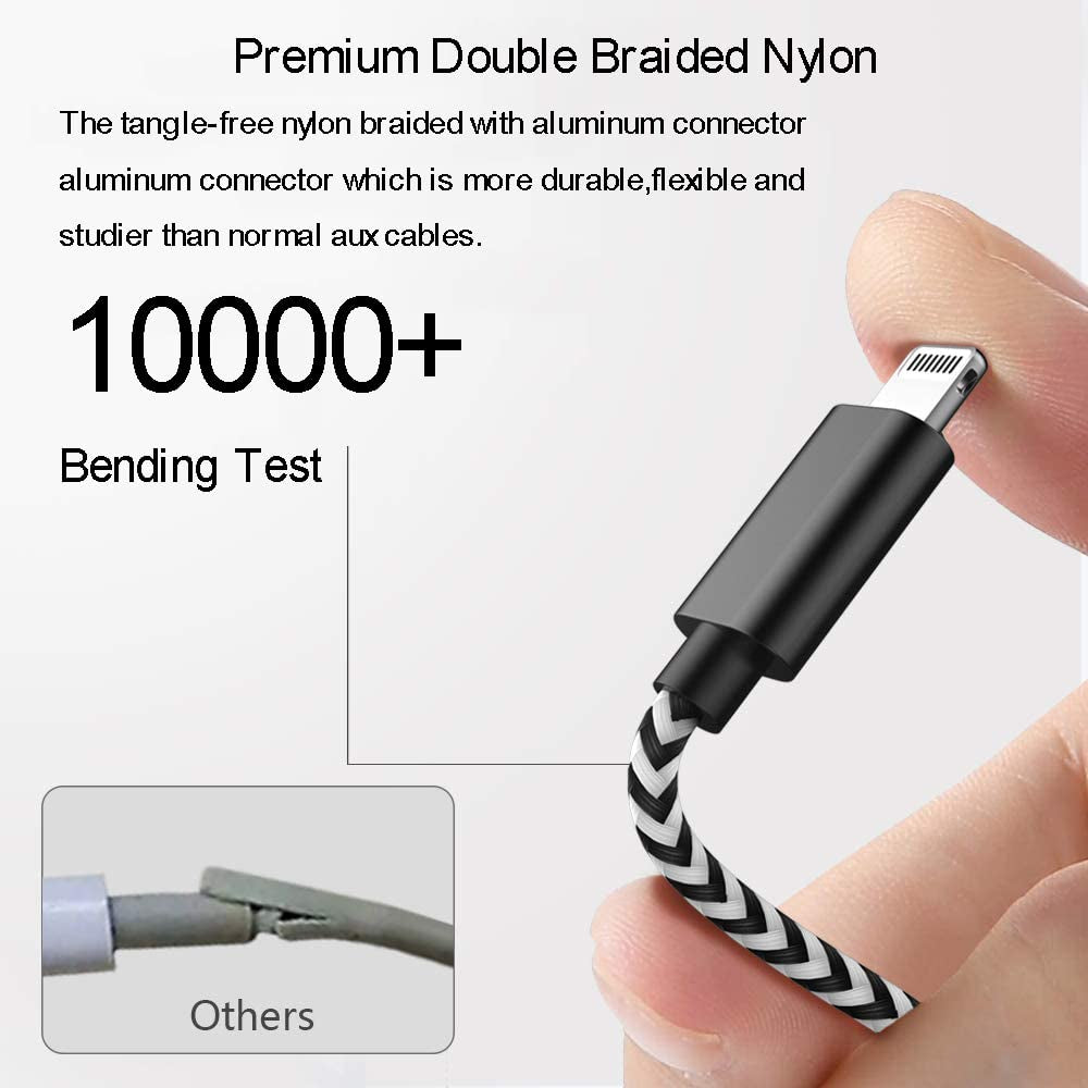 AUX Cord for Iphone, 3.3FT [Mfi Certified] Lightning to 3.5Mm AUX Audio Stereo Cable for Iphone 14/13/ 12/11/ XS/XR/X 8 7/ Ipad/Ipod to Headphone, Speaker, Home/Car Stereo, Support Ios 16