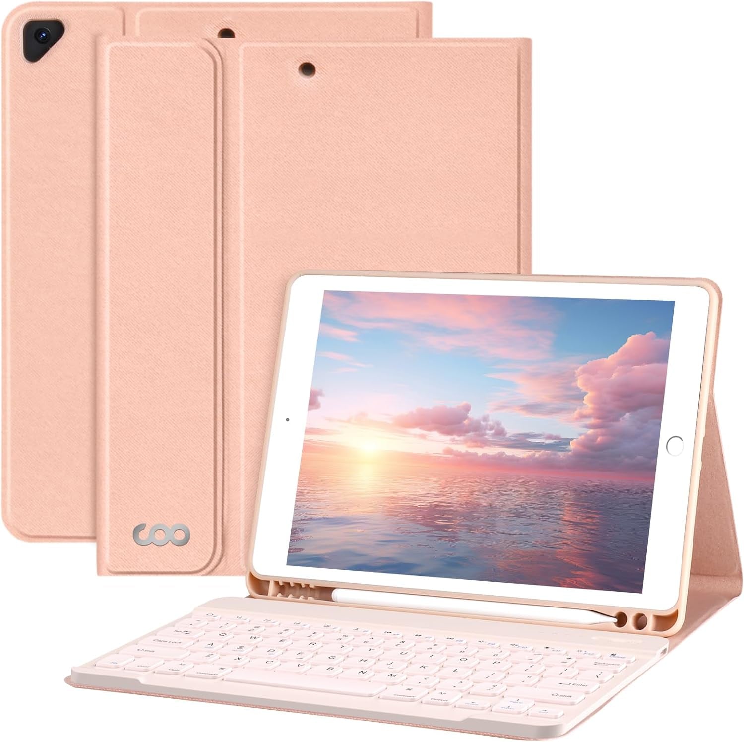 for Ipad 9Th Gen 2021 Case with Keyboard, 10.2 Inch, for Ipad 8Th/7Th Gen/Air 3/Pro 10.5, Detachable Wireless Bluetooth Keyboard with Pencil Holder