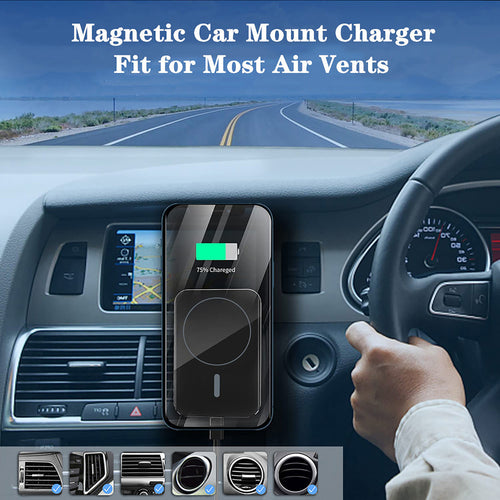 15W Wireless Magnetic Charger Car Mount Holder for Iphone 13 14 15 16 17 Pro Max