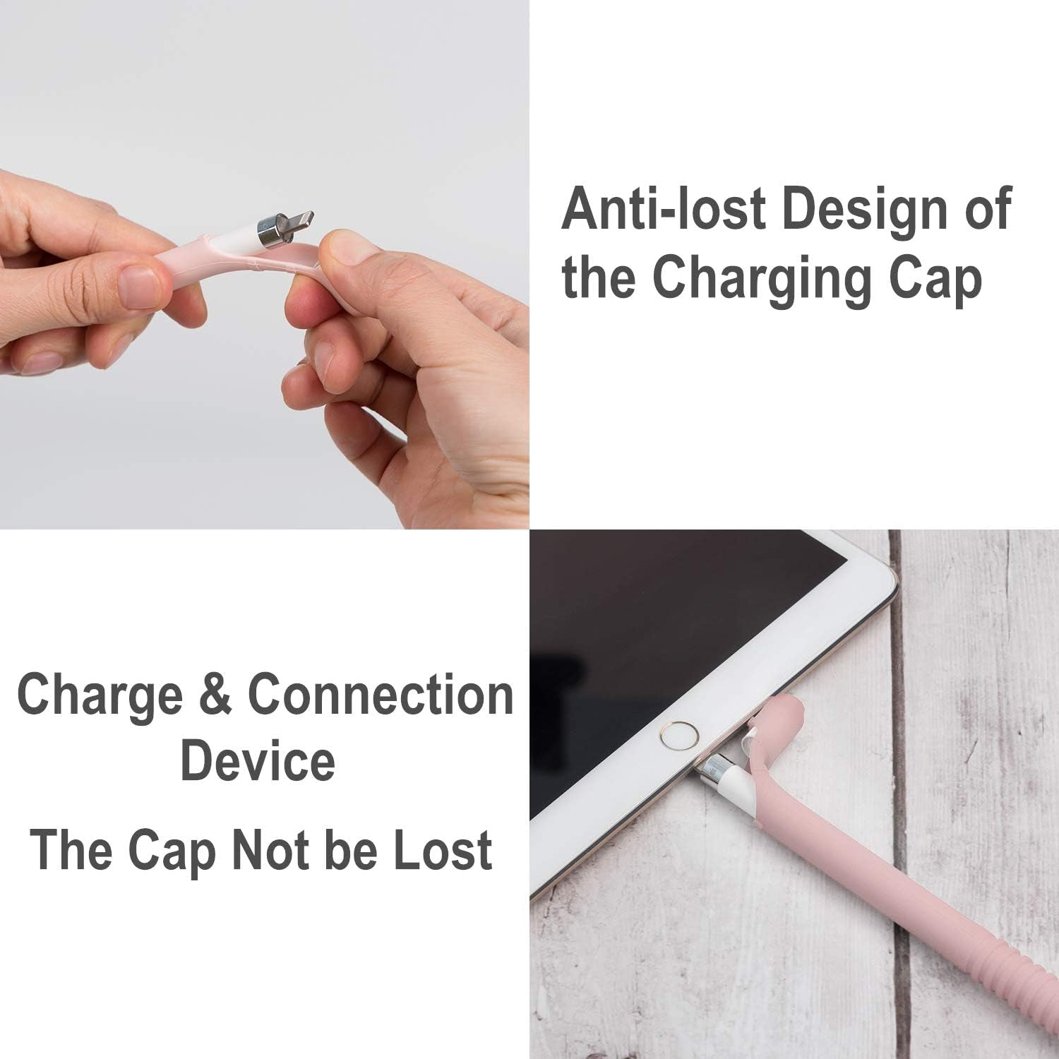 Case for Apple Pencil Grip Cover Holder ,Sleeve Apple Pen Accessories with Protective Nib Cover Compatible with Apple Pencil 1St Generation Pink