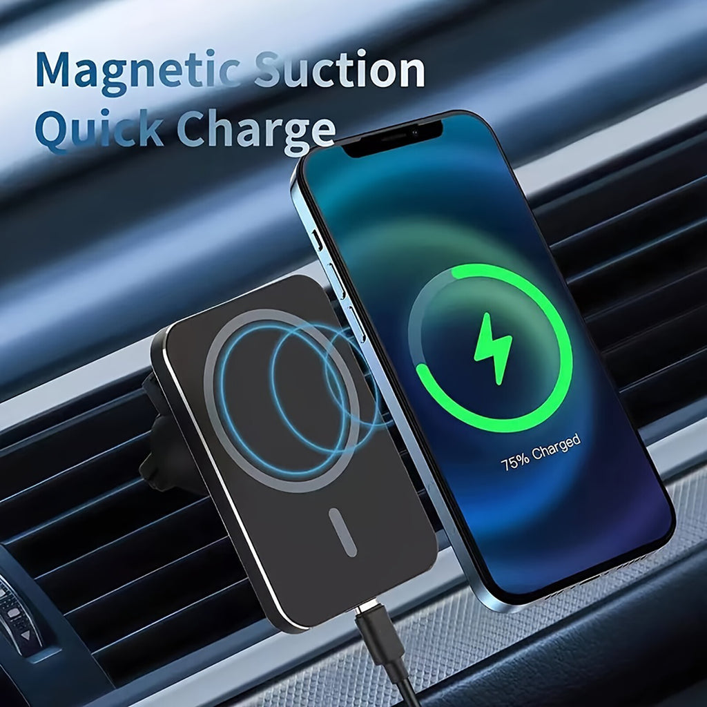 15W Wireless Magnetic Charger Car Mount Holder for Iphone 13 14 15 16 17 Pro Max