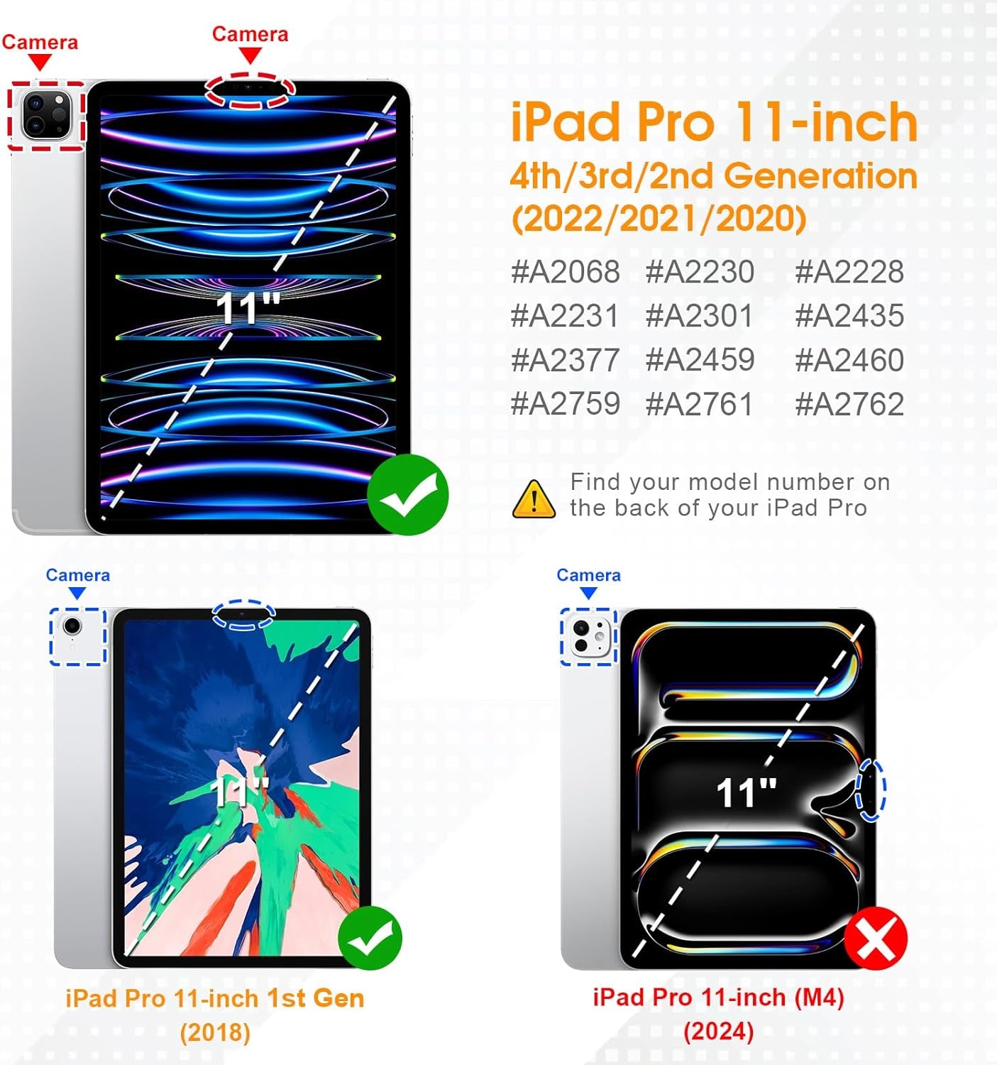 Folio Case for Ipad Pro 11-Inch (4Th / 3Rd Generation) 2022/2021 - Multiple Angles Viewing Stand Cover with Pencil Holder & Pocket, Also Fit Ipad Pro 11" 2Nd/1St Gen, Dreamy Marble